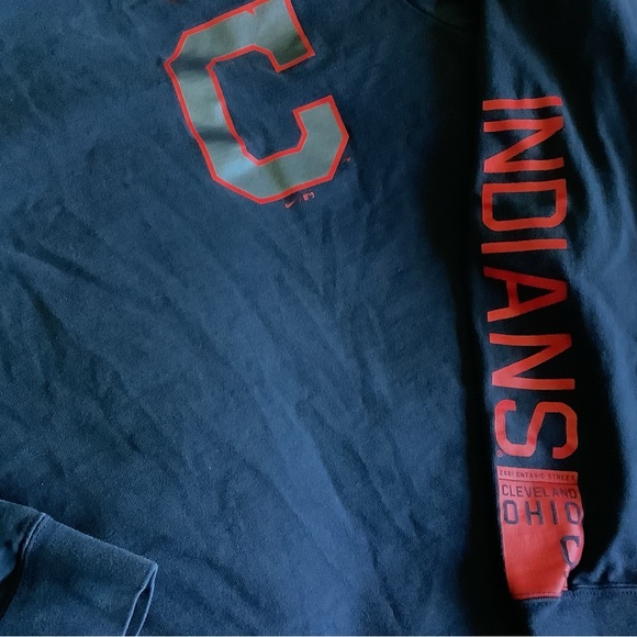 Nike MLB Cleveland Indians Long Sleeve Crewneck T-Shirt Preowned - Picture 7 of 9